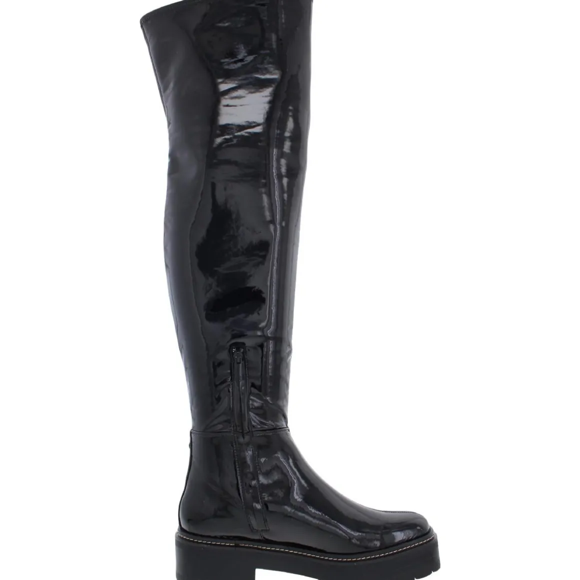 Lydia Zipper Over-The-Knee Boots