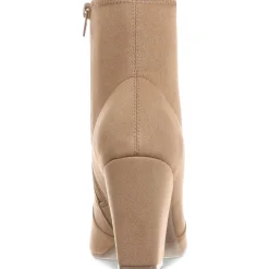 Lydiaa Zipper Faux Suede Booties