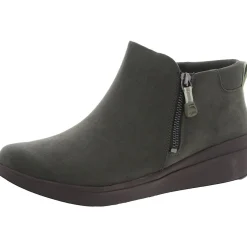 Lyrical Zipper Faux Suede Wedge Boots