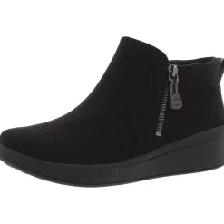 Lyrical Zipper Faux Suede Wedge Boots