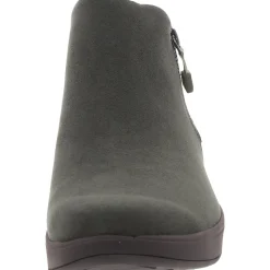 Lyrical Zipper Faux Suede Wedge Boots