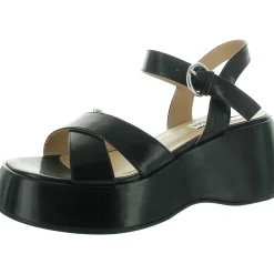 Mabel Adjustable Faux Leather Platform Sandals