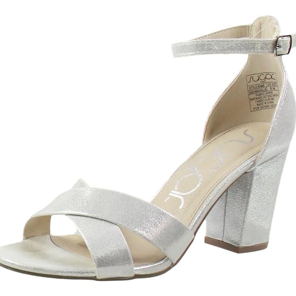 Machellie Faux Suede Block Heel Ankle Strap