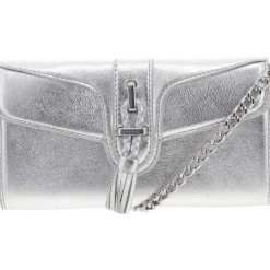 Maecy Fold-Over Leather Clutch Wallet