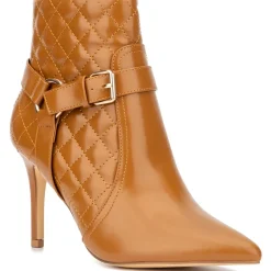 Magdalena Faux Leather Quilted Booties