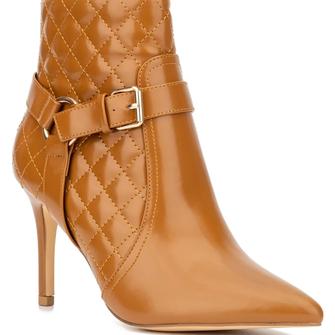 Magdalena Faux Leather Quilted Booties