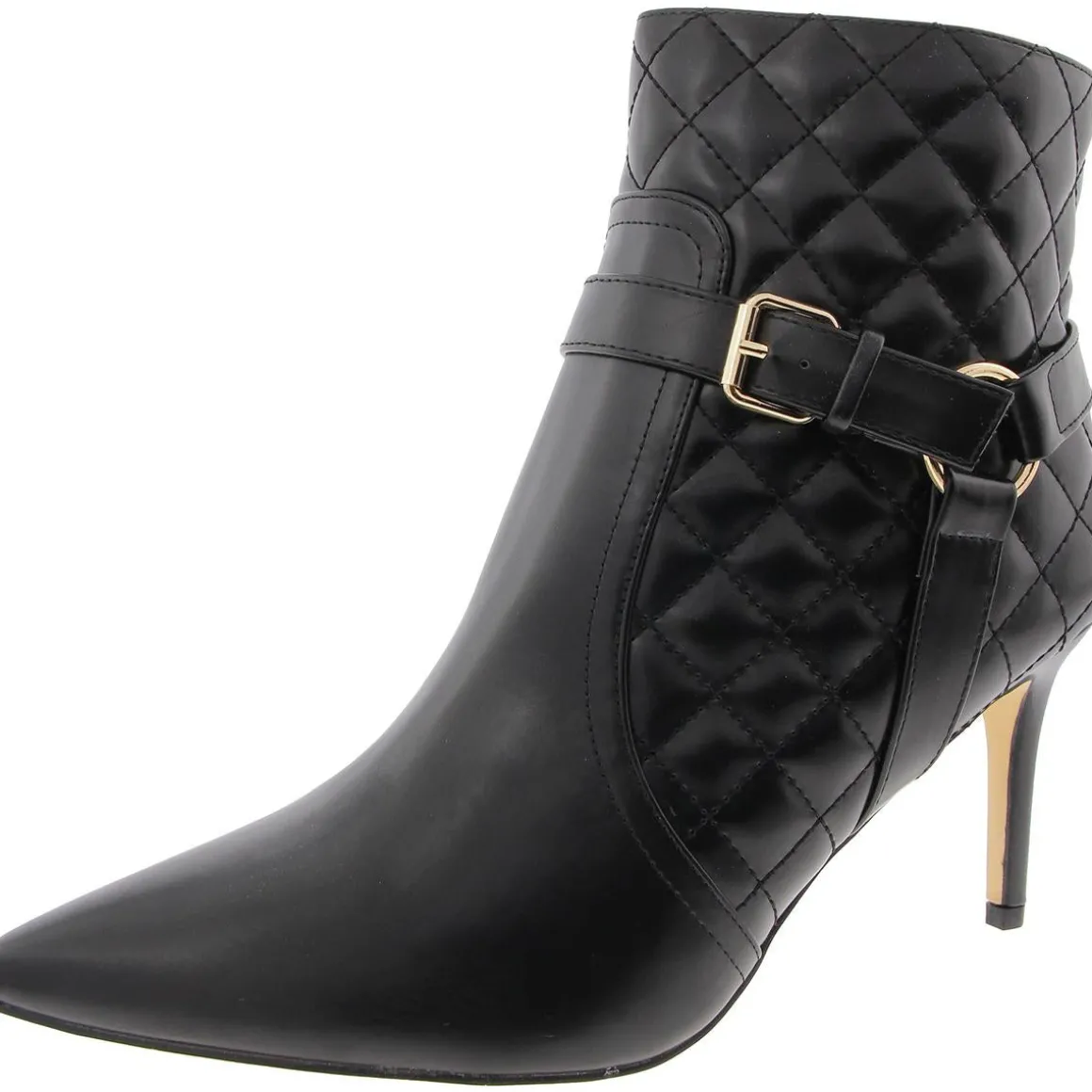 Magdalena Faux Leather Quilted Booties