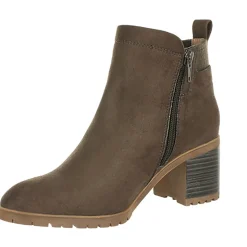 Maggie Zipper Faux Suede Ankle Boots