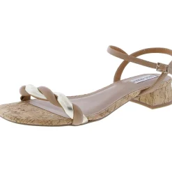 Magnetic Cork Metallic Block Heel