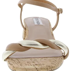 Magnetic Cork Metallic Block Heel