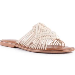 Mahogany Cushioned Footbed Woven Slide Sandals