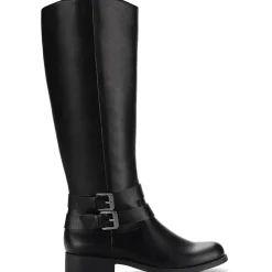 Maliaa Faux Leather Riding Knee-High Boots