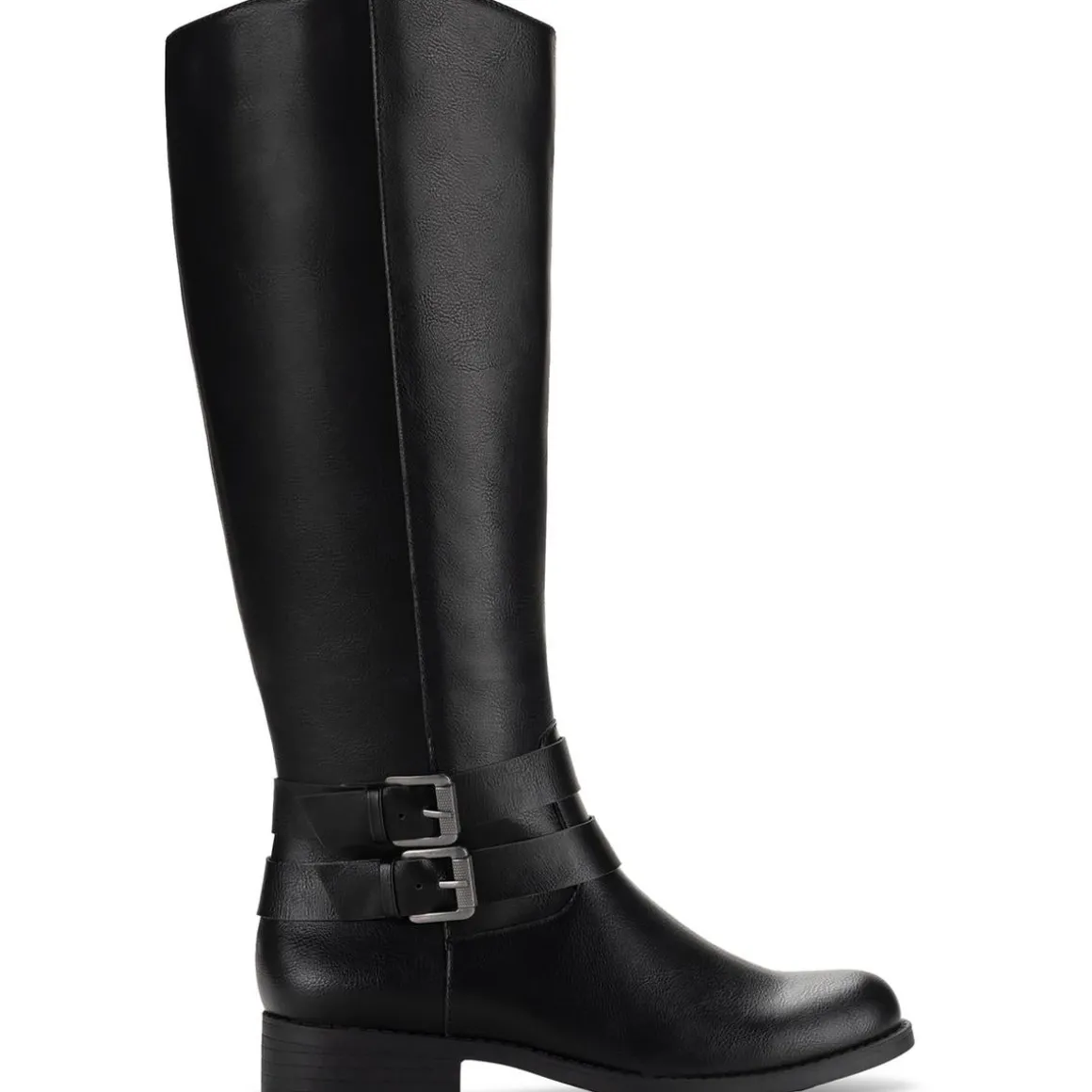 Maliaa Faux Leather Riding Knee-High Boots