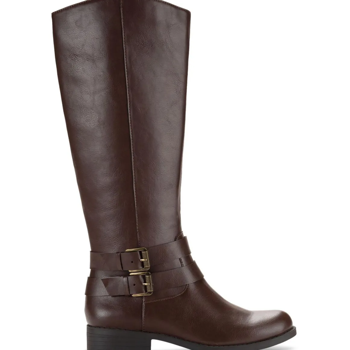 Maliaa Faux Leather Riding Knee-High Boots