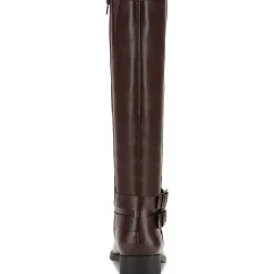 Maliaa Faux Leather Riding Knee-High Boots