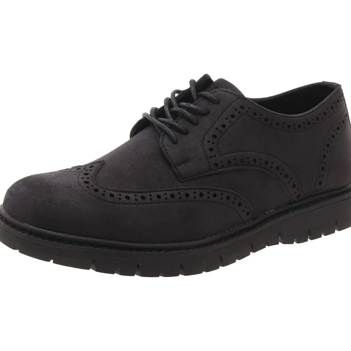 Manti Faux Leather Wing Tip Oxfords