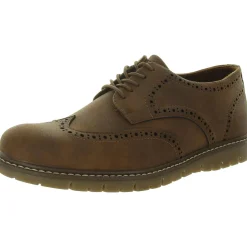 Manti Faux Leather Wing Tip Oxfords