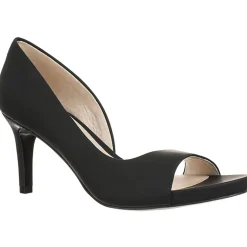 Mantra Faux Leather Open Toe D'Orsay Heels