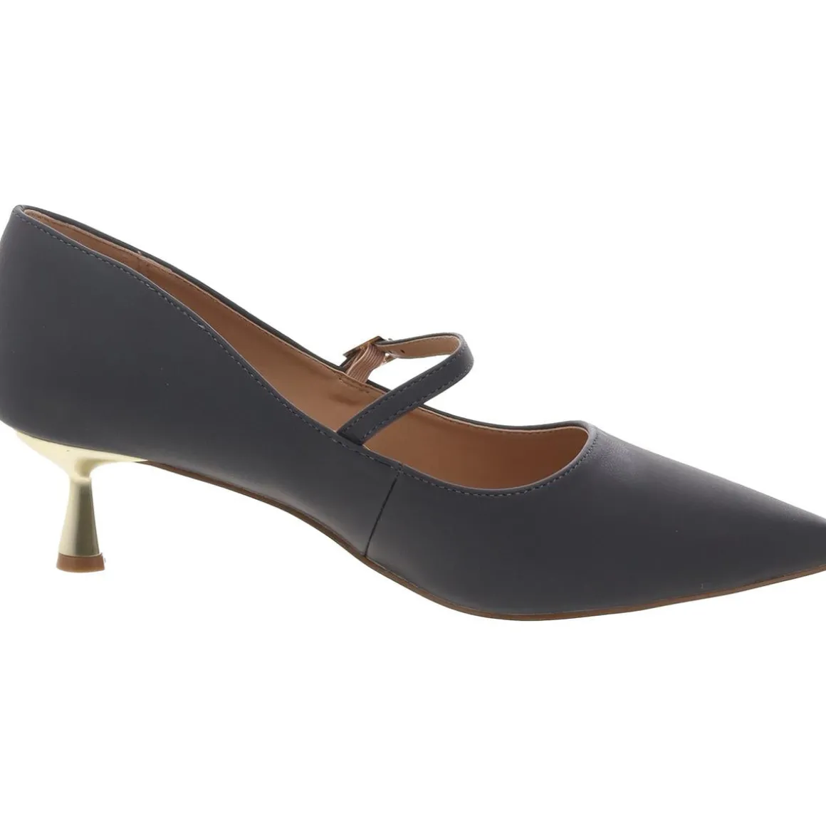 Manza Faux Leather Pointed Toe Mary Jane Heels