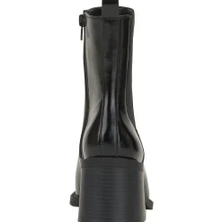 Mapiya Faux Leather Zip Up Ankle Boots