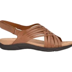 Mar Leather Slingback Flat Sandals