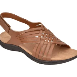 Mar Leather Slingback Flat Sandals