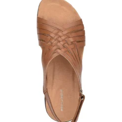 Mar Leather Slingback Flat Sandals