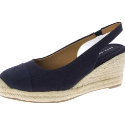 Margie Round Toe Canvas Wedge Heels