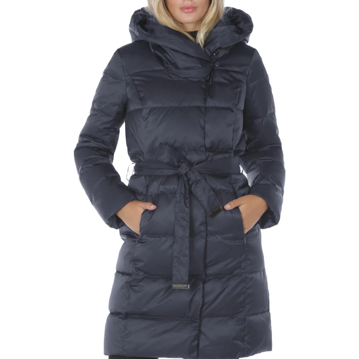 Margot Quilted Mid-Length Down Fill Winter Puffer Coat