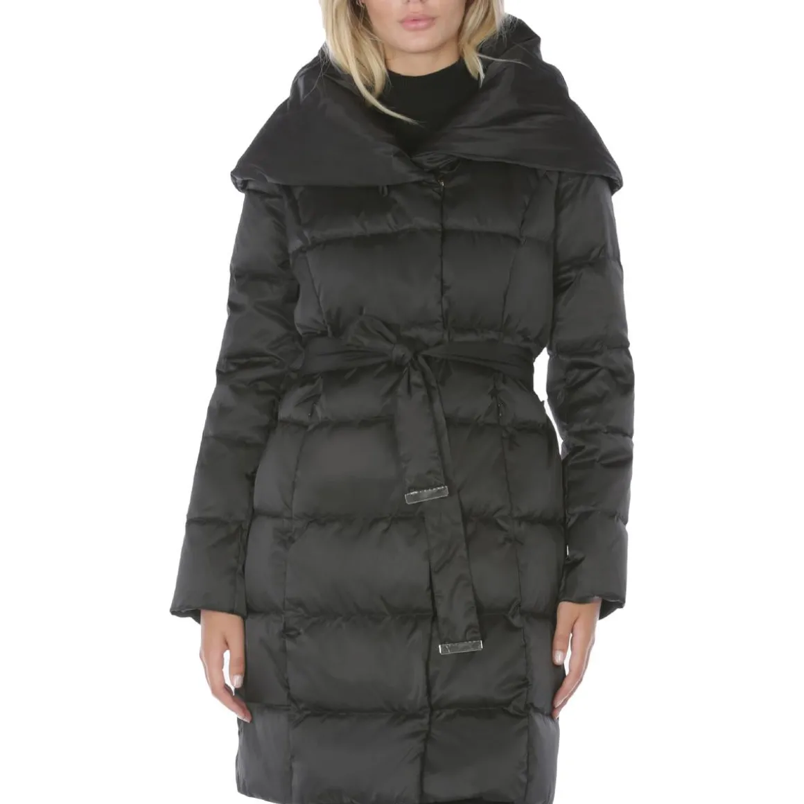 Margot Quilted Mid-Length Down Fill Winter Puffer Coat