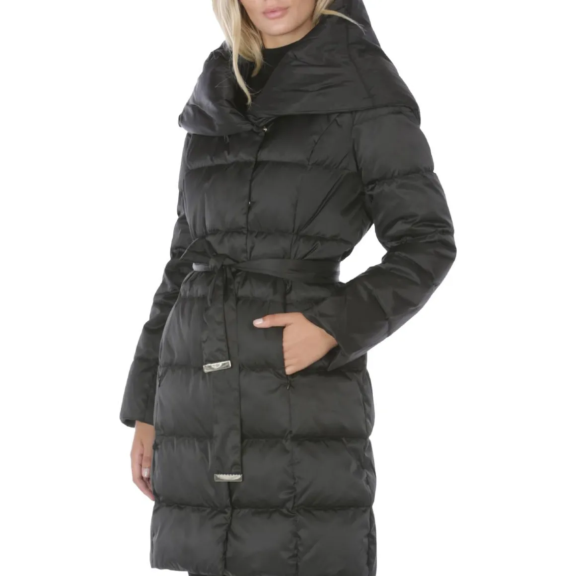 Margot Quilted Mid-Length Down Fill Winter Puffer Coat