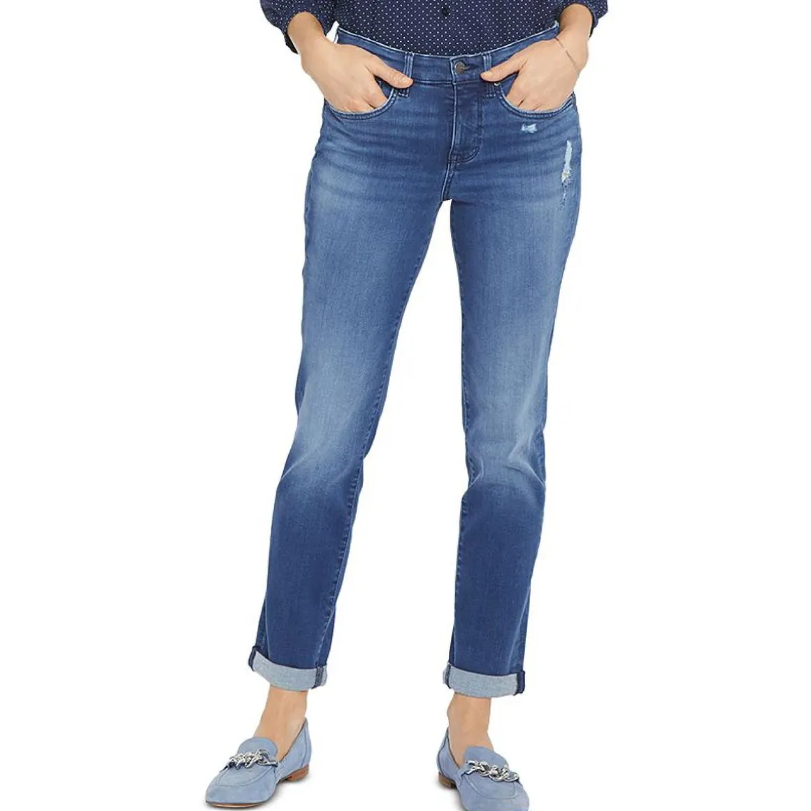 Margot Girlfriend Denim Light Wash Straight Leg Jeans