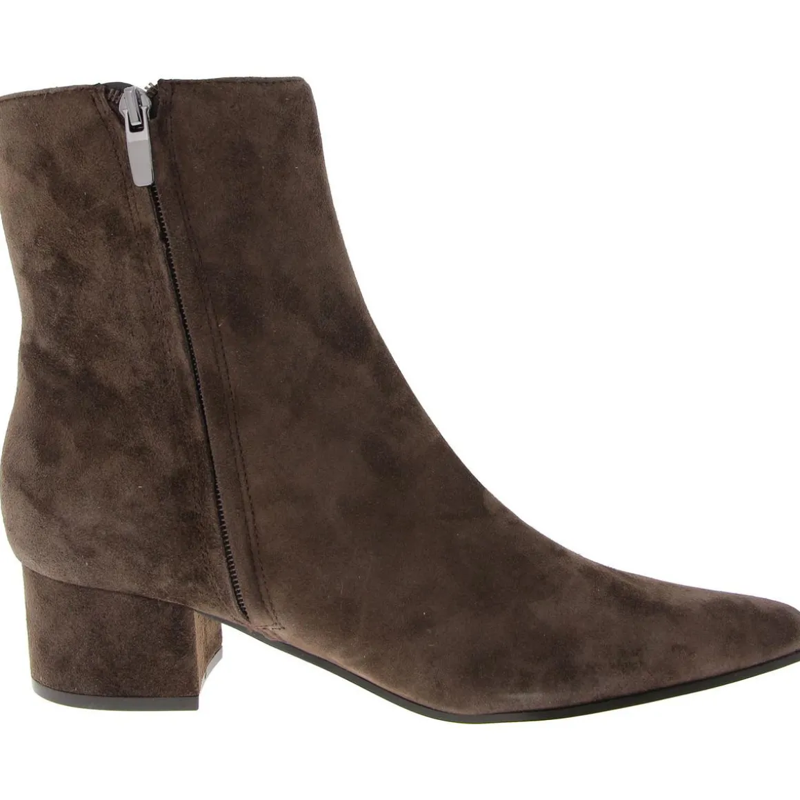 Maribu Pointed Toe Block Heel Ankle Boots