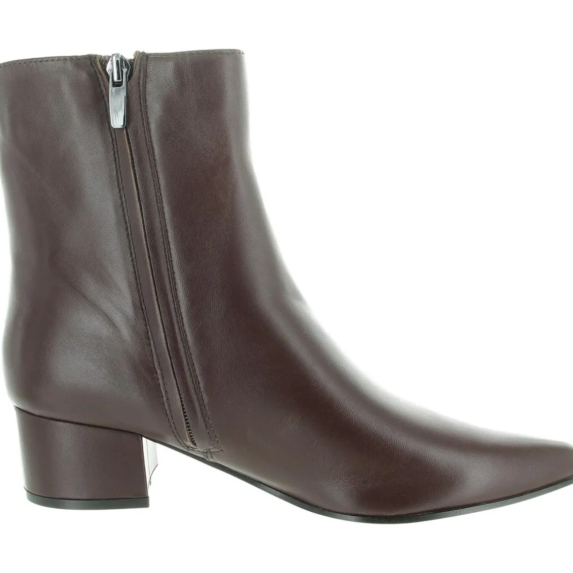 Maribu Pointed Toe Block Heel Ankle Boots