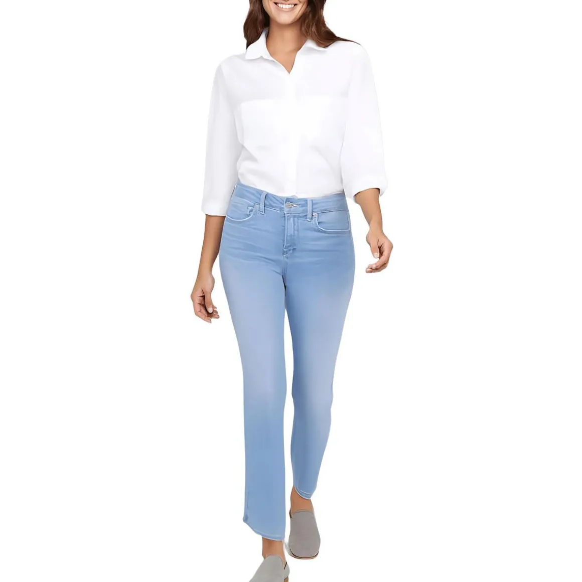 Marilyn Cropped Straight Leg Ankle Jeans
