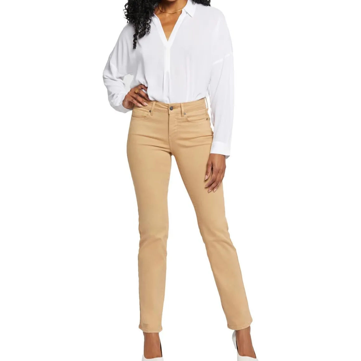 Marilyn Denim Mid-Rise Straight Leg Jeans