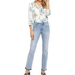 Marilyn Denim Mid-Rise Straight Leg Jeans