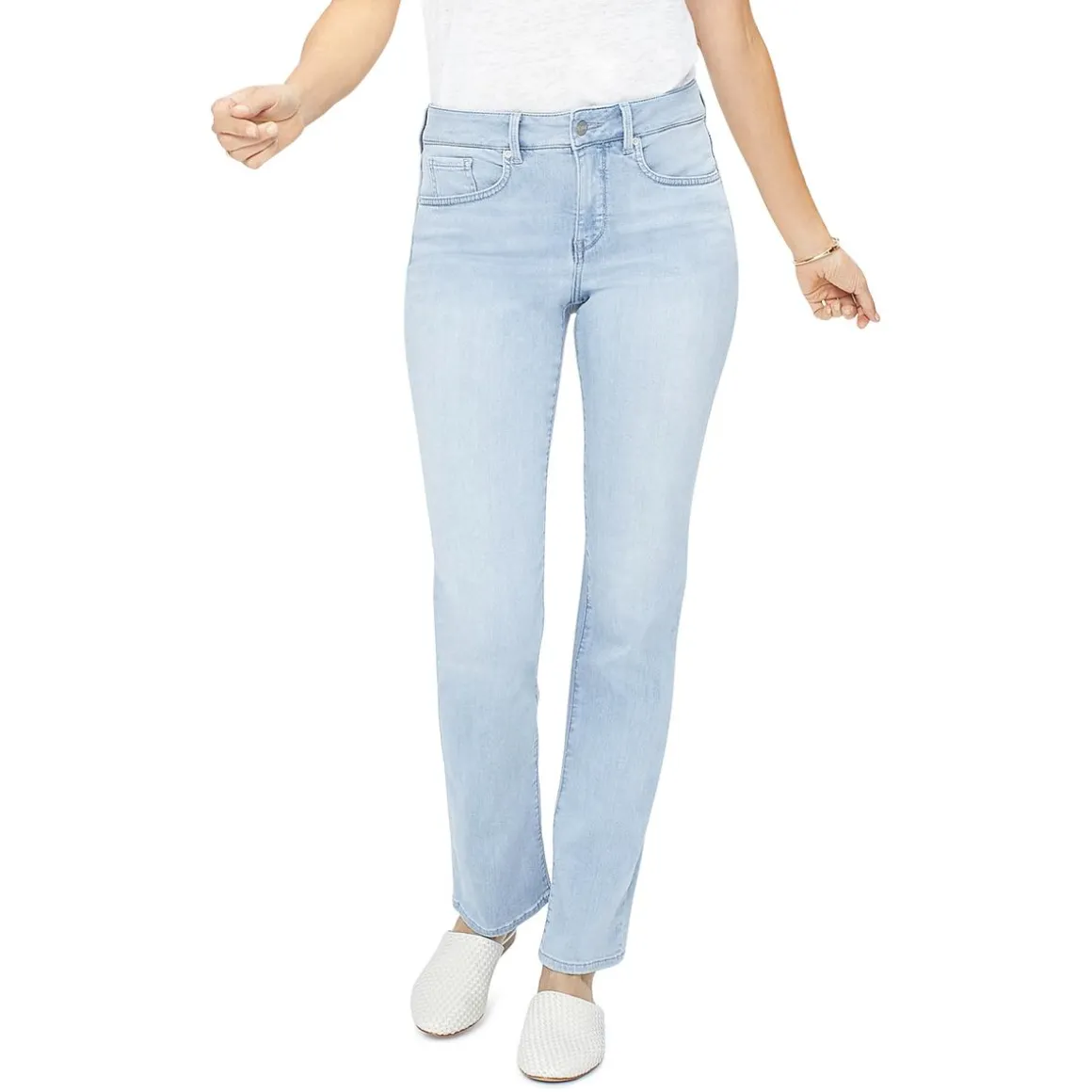 Marilyn Denim Whisker Wash Straight Leg Jeans