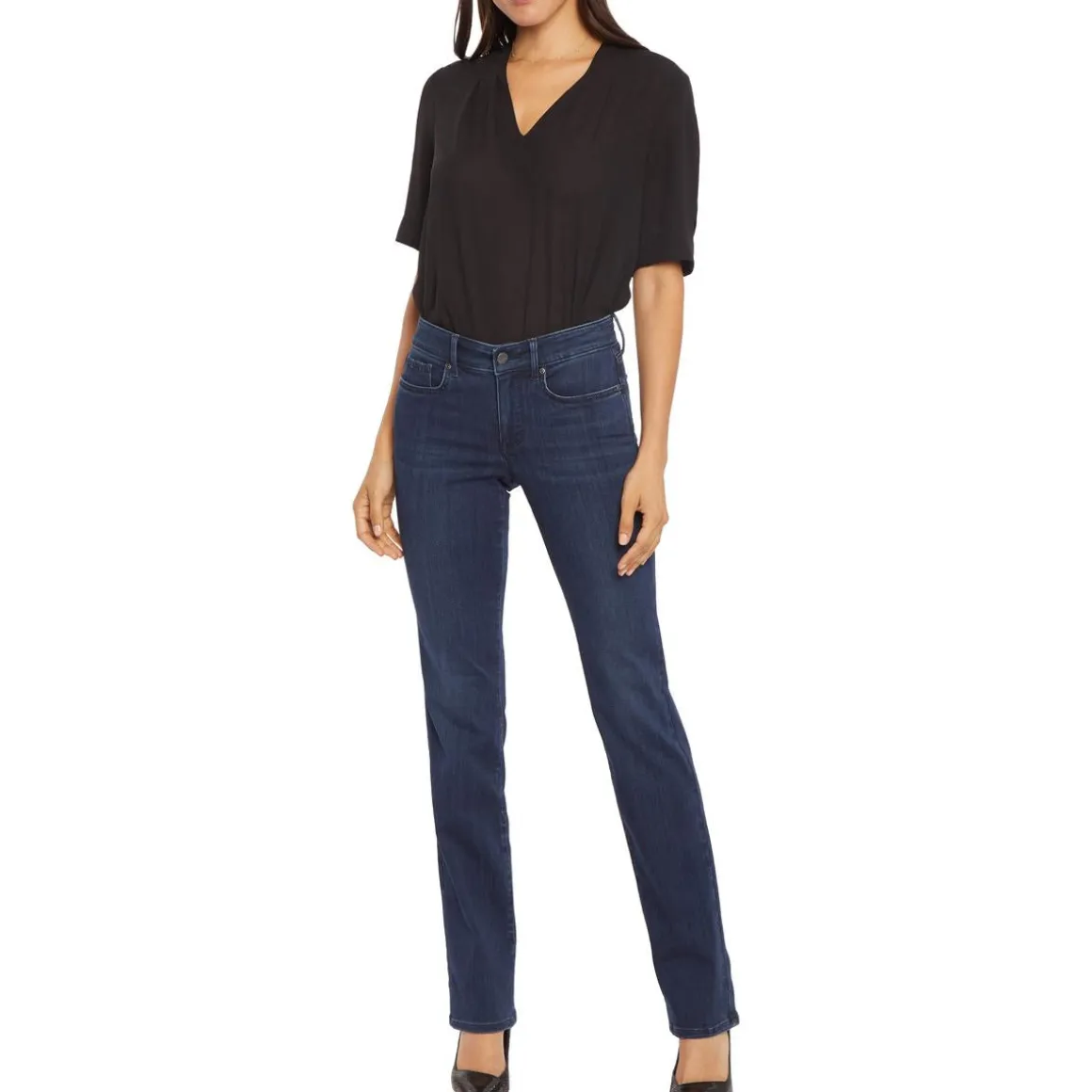 Marilyn Denim Whisker Wash Straight Leg Jeans