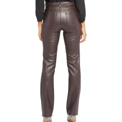 Marilyn Faux Leather Solid Straight Leg Pants