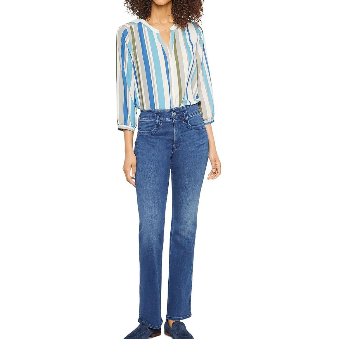 Marilyn High Rise Dark Wash Straight Leg Jeans