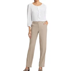Marilyn Linen High Rise Straight Leg Pants