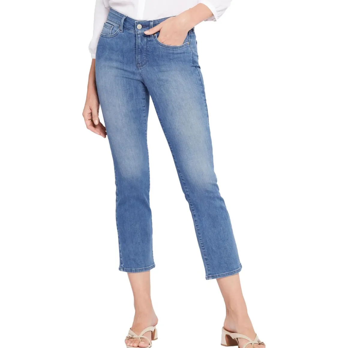 Marilyn Mid-Rise Ankle Straight Leg Jeans