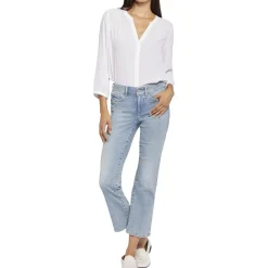 Marilyn Mid-Rise Ankle Straight Leg Jeans