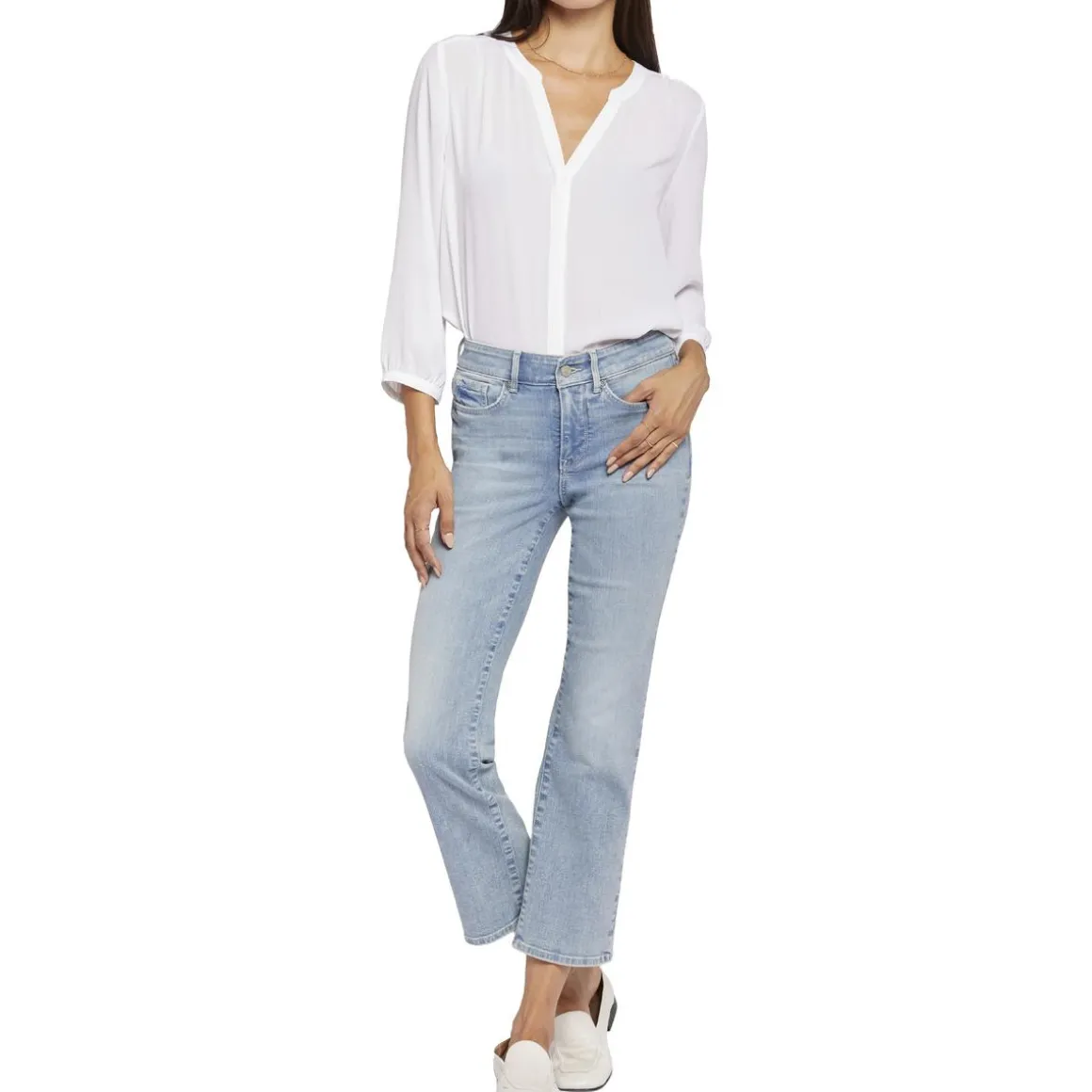 Marilyn Mid-Rise Ankle Straight Leg Jeans