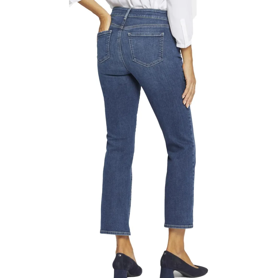 Marilyn Mid-Rise Ankle Straight Leg Jeans
