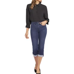 Marilyn Mid-Rise Cropped Straight Leg Jeans
