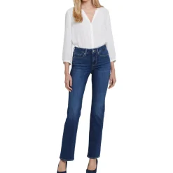 Marilyn Mid-Rise Stretch Straight Leg Jeans