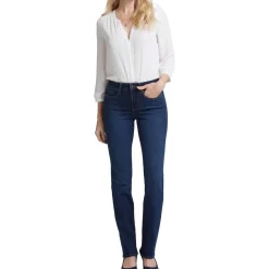 Marilyn Mid-Rise Stretch Straight Leg Jeans