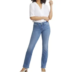 Marilyn Mid-Rise Stretch Straight Leg Jeans